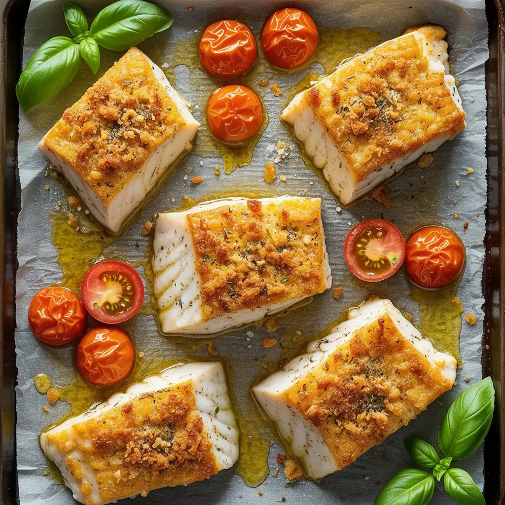 Crispy Parmesan Baked Cod